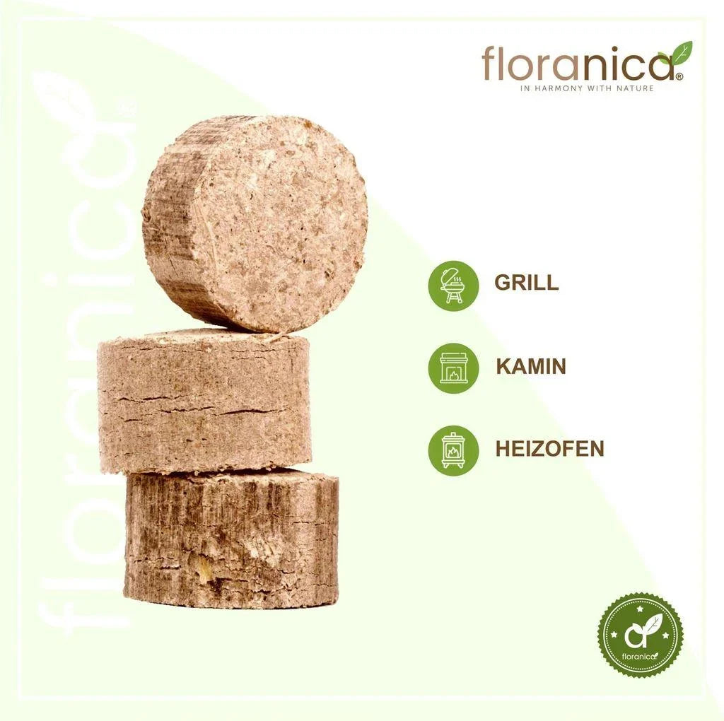 Brikety Floranica Premium z tvrdého dřeva – 5 × 12,5 kg (62,5 kg)