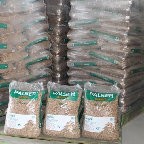 Pelety Palser 6 mm – paleta 975 kg (65 pytlů × 15 kg)