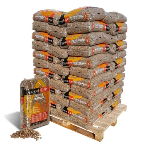 Pelety Crépito Premium NF / DINplus – paleta 1 080 kg (72 pytlů)