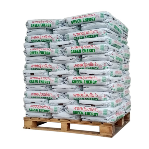 Pelety Green Energy – směs jehličnatého a listnatého dřeva, paleta 975 kg