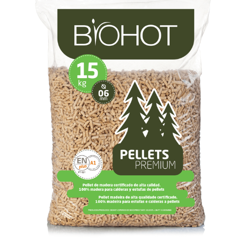 Pelety Biohot – paleta 975 kg (65 pytlů po 15 kg)