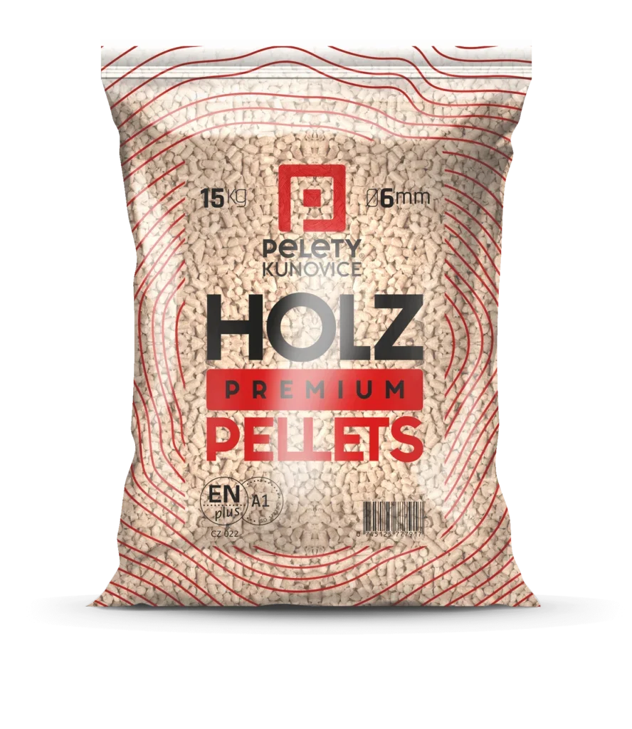 Smrkové pelety HOLZ PREMIUM ENplus A1 6 mm – paleta 1 050 kg (70 × 15 kg)