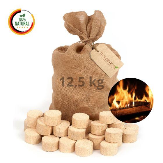 Brikety Floranica Premium z tvrdého dřeva – 5 × 12,5 kg (62,5 kg)