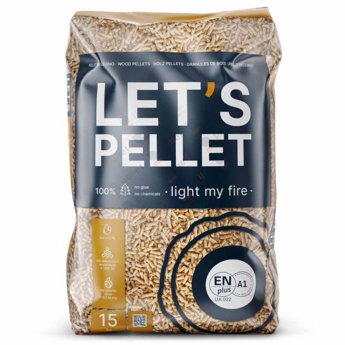 Pelety LETS PELLET Blue ENplus A1 6 mm – paleta 975 kg (65 × 15 kg)