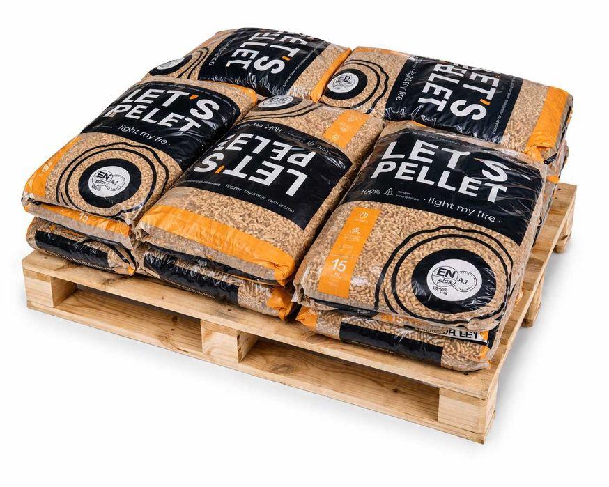 Pelety LETS PELLET Blue ENplus A1 6 mm – paleta 975 kg (65 × 15 kg)